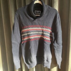 Charles Tyrwhitt Shawl Neck Jumper Size Medium 100% Extra Fine Merino Wool